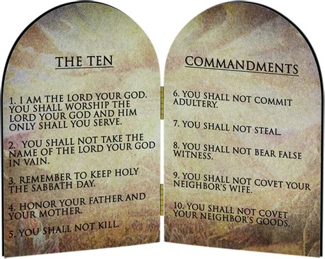 the actual ten commandments